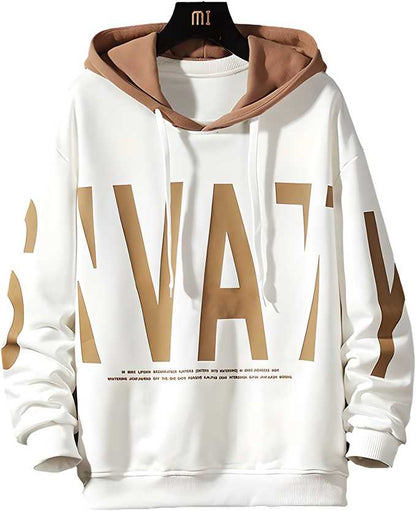 Men's Regular Fit Hooded Printed Sweatshirt