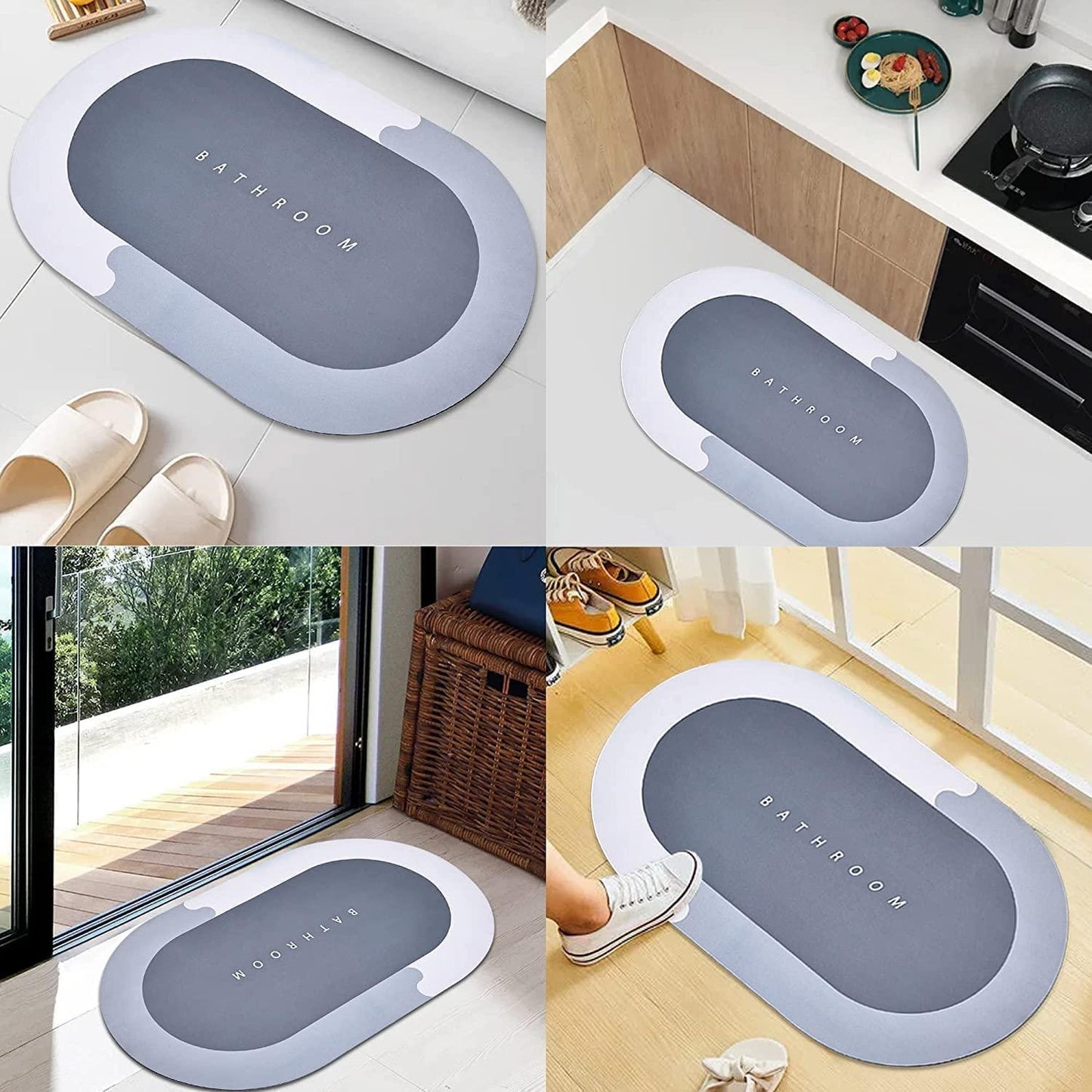 Ultra-Absorbent Quick-Dry Bathroom Floor Mat