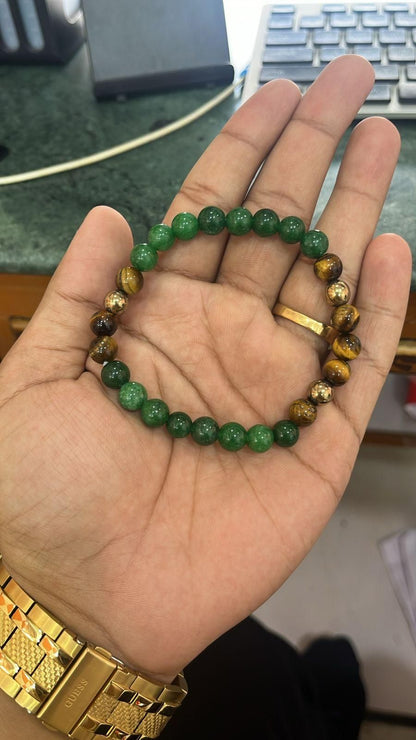 Tiger's eye & Green Aventurine Money Magnet Bracelet