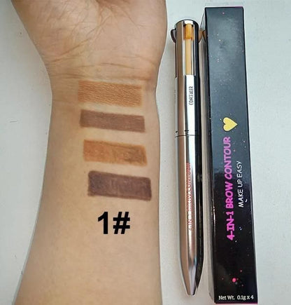 Multifunctional 4-in-1 Eyebrow Pencil with 4 Shades