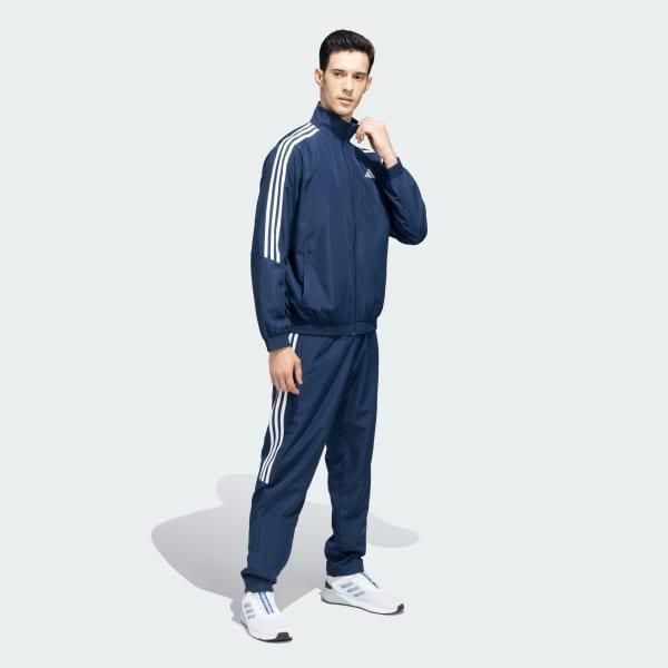 Men's Full Sleeve Zip-Up 4-Way Stretch Track Suit with Side Stripes