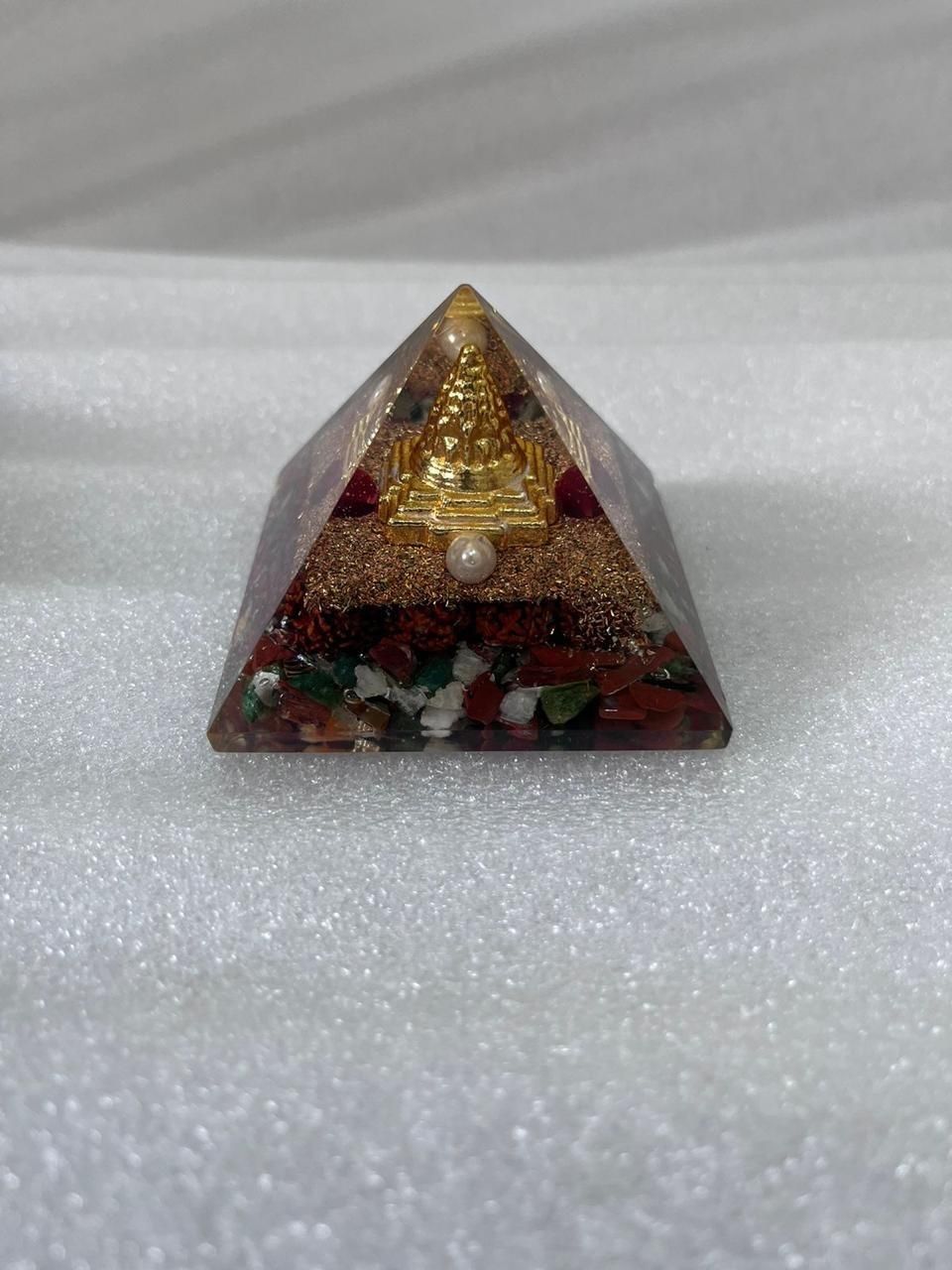 Shri Yantra Pyramid with Rudraksha - Originate Design