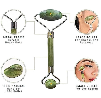 Jade Stone Facial Massage Roller for Skin Rejuvenation