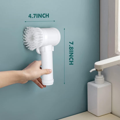 Cordless 5-in-1 Portable Power Bathroom Scrubber Brush