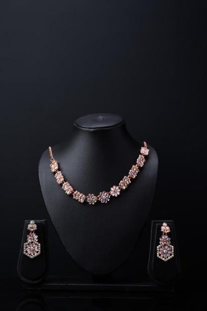 Elegant Gold-Plated Austrian Diamond Jewelry Trio