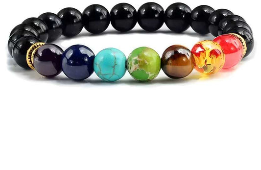 7 Chakra Natural Stone Beads Bracelet