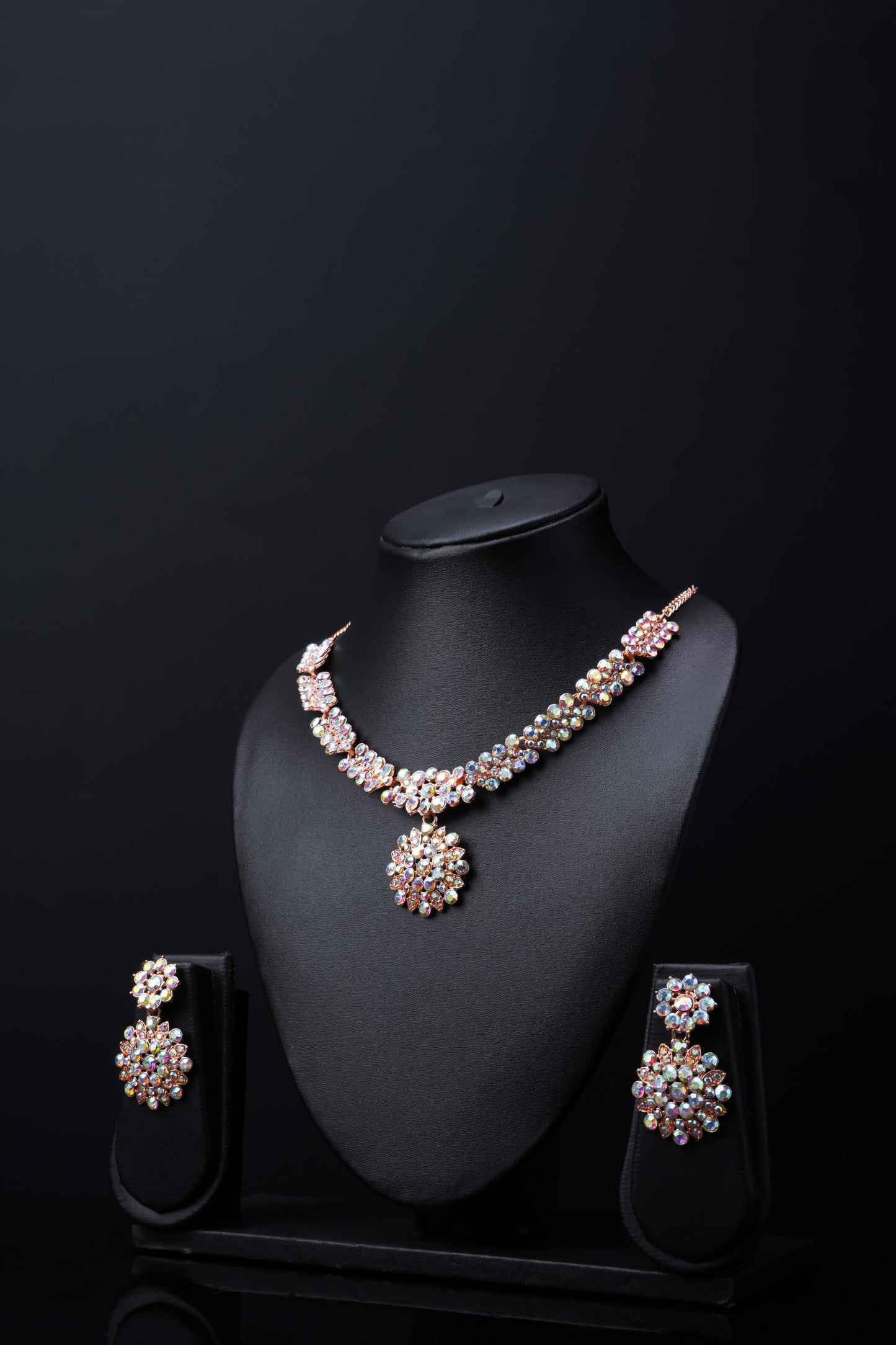 Elegant Gold-Plated Austrian Diamond Jewelry Trio