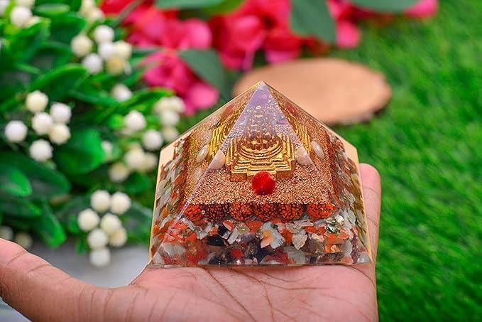 Shri Yantra Pyramid with Rudraksha - Originate Design