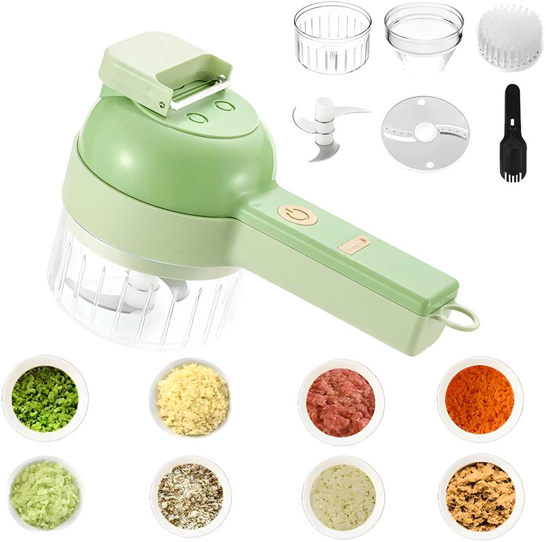 Multifunctional Wireless Electric Food Chopper and Vegetable Cutter Set