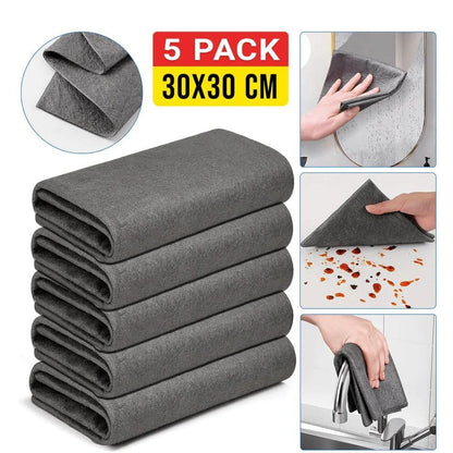 Microfiber Dusting Cleaning Cloths - Set of 5