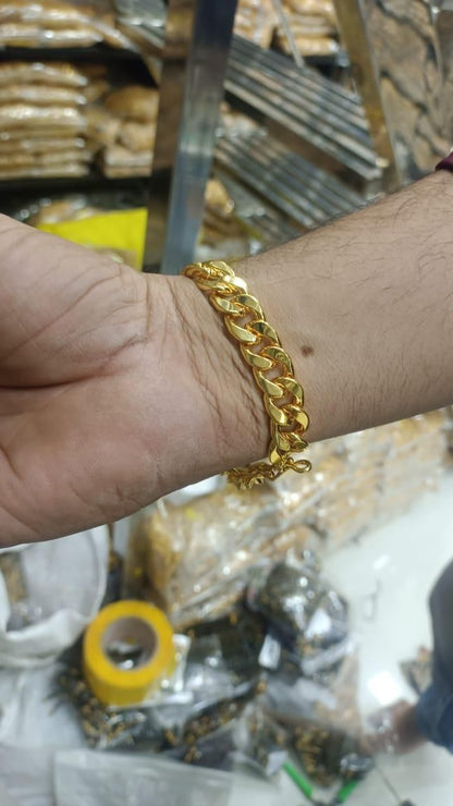 Men's Gold Cuban Chain Bracelet