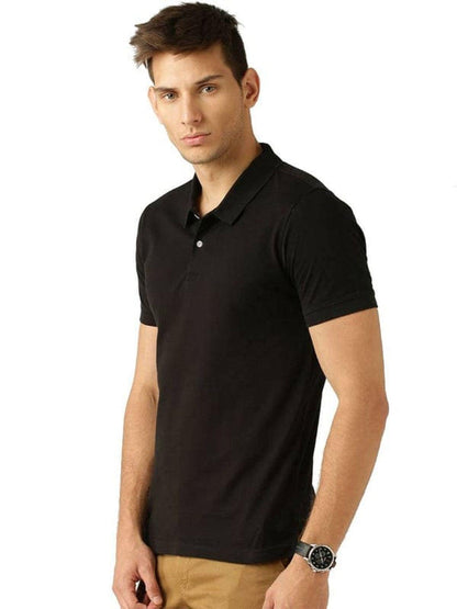 Men's Cotton Polo T-shirt Set with Half Sleeves (Pack of 4)