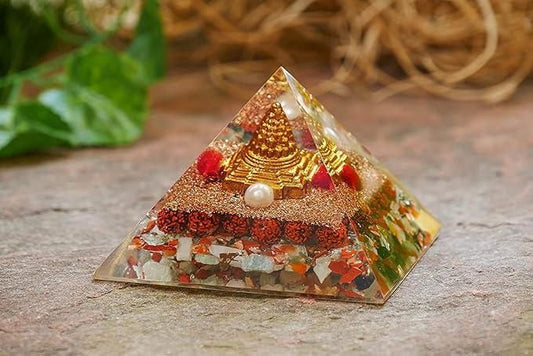 Shri Yantra Pyramid with Rudraksha - Originate Design