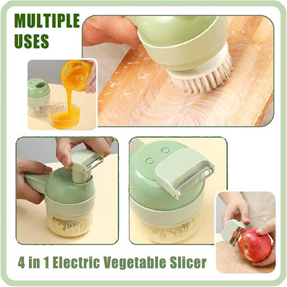 Multifunctional Wireless Electric Food Chopper and Vegetable Cutter Set