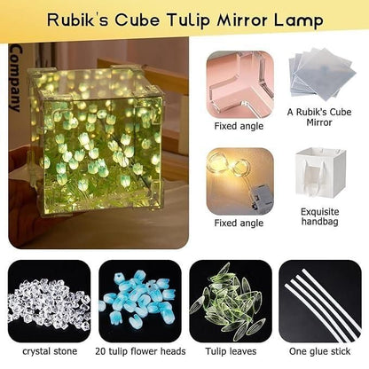 Multicolor Tulip Cube Reflective Lamp