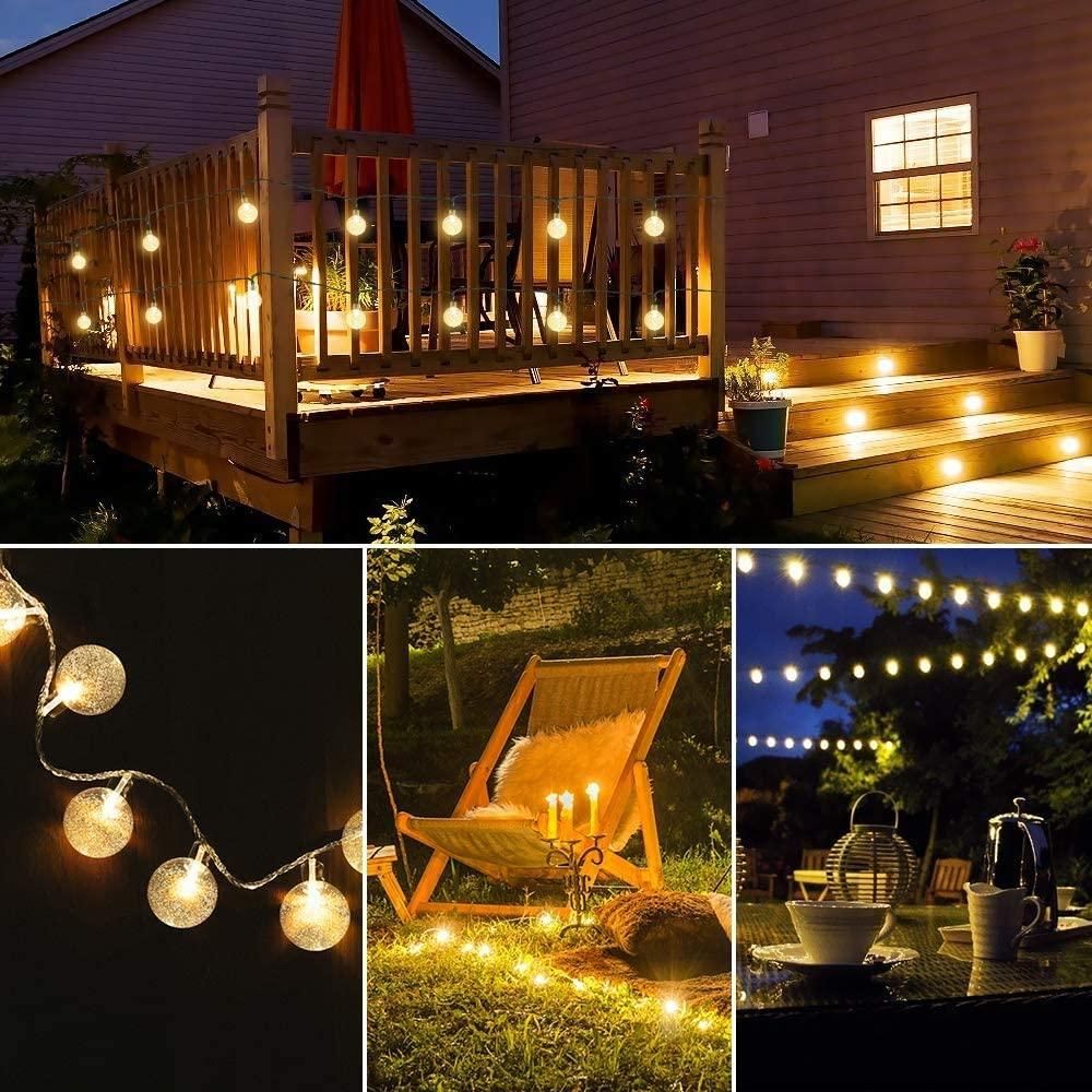 16 LED Crystal Ball Fairy Lights for Festive Home Decor