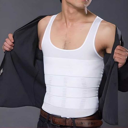 Men's Slim Fit Solid Compression Flexvest