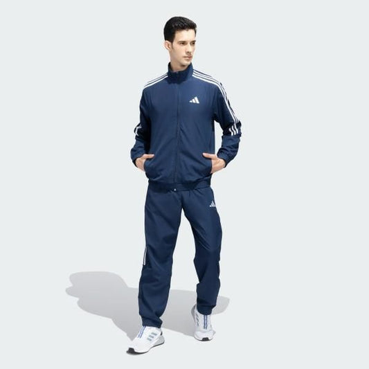 Men's Full Sleeve Zip-Up 4-Way Stretch Track Suit with Side Stripes