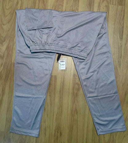 Men's Grey Solid Drawstring Track Pants