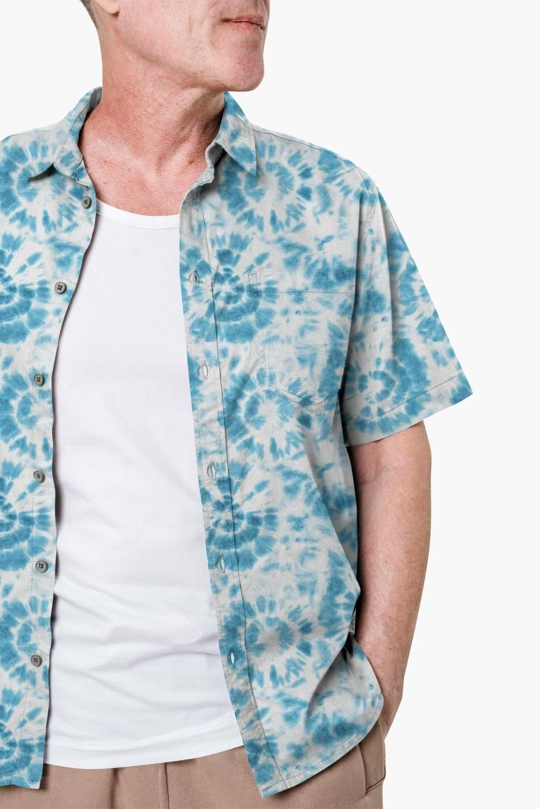 Men's Tie & Dye Casual Cotton Shirt