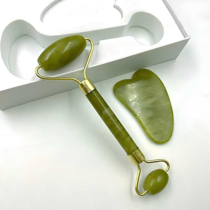 Jade Stone Facial Massage Roller for Skin Rejuvenation