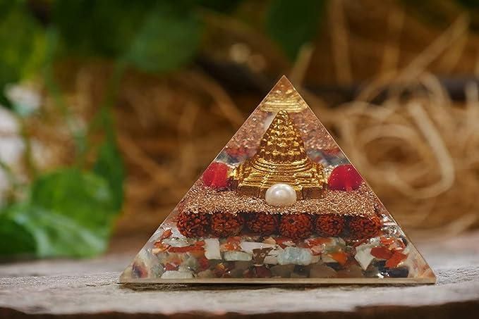 Shri Yantra Pyramid with Rudraksha - Originate Design