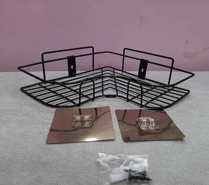 Multicolor Metal Corner Shelves for Bathroom Storage