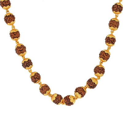 Rudraksha Mala with Gold Plating