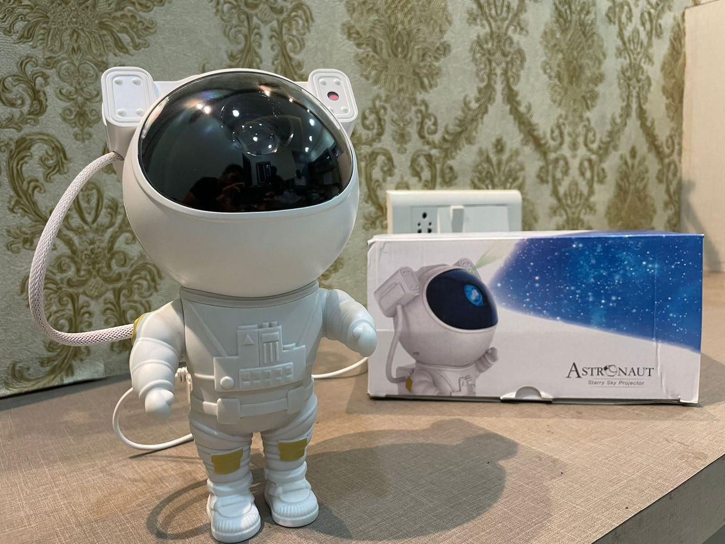 Cosmic Explorer Galaxy Projector - 360 Degree Rotating Astronaut with Remote Control