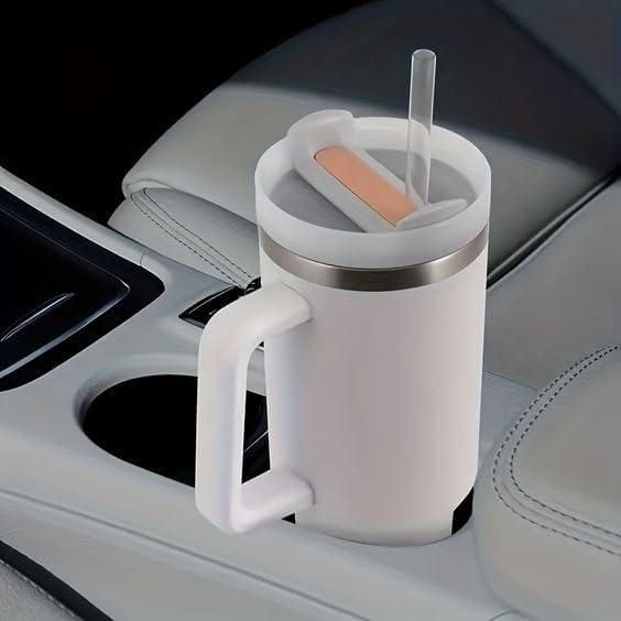 1.2L Insulated Stainless Steel Tumbler with Lid and Straw for Drinks