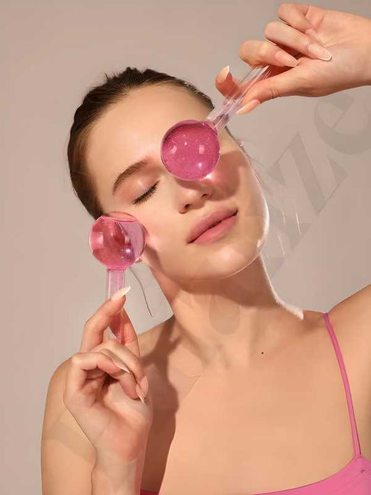 Set of 2 Cooling Crystal Facial Massage Balls