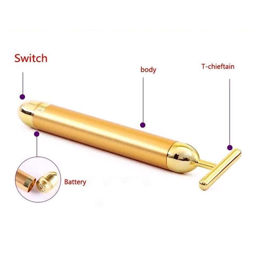 Luxury 24K Gold Electric Facial Massage Roller for Radiant Skin