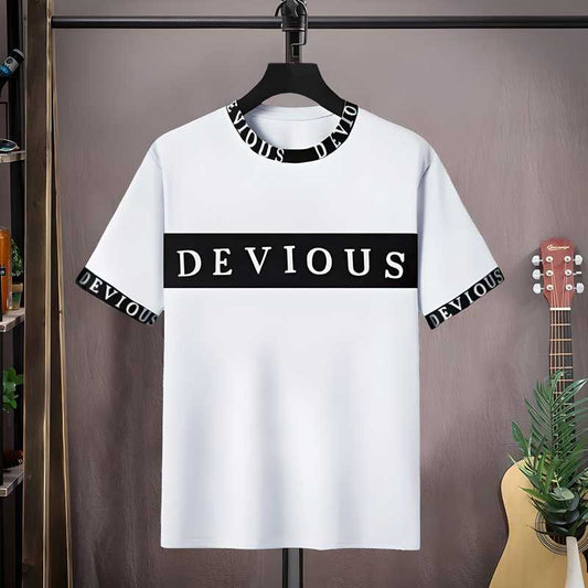 Men's Casual Printed Cotton Blend Long Sleeve T-Shirt