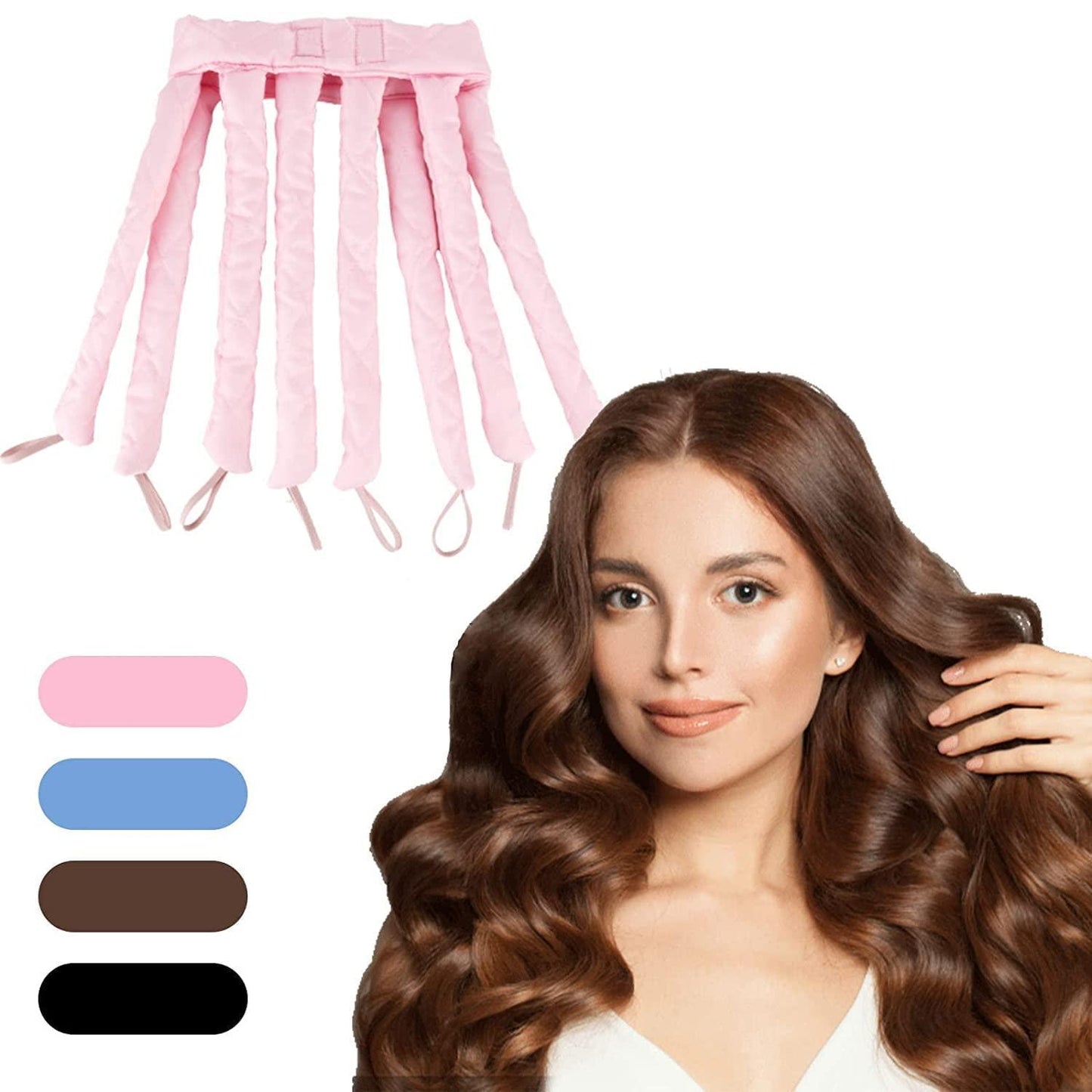 Satin Octopus Design Heatless Hair Curler Headband