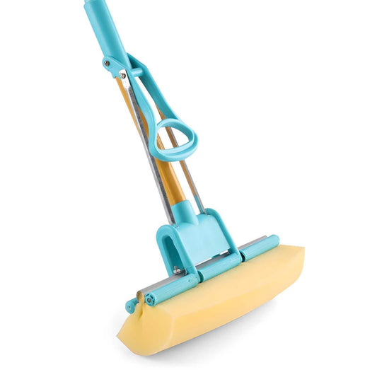 Versatile Collapsible Mop with Squeeze Wiper for Floor Cleaning