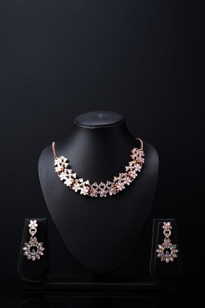 Elegant Gold-Plated Austrian Diamond Jewelry Trio