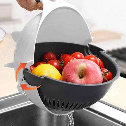 7-in-1 Magic Vegetable Cutter with Large Drain Basket and Multi-Dicing Blades