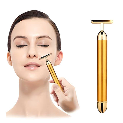 Luxury 24K Gold Electric Facial Massage Roller for Radiant Skin