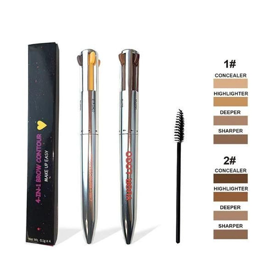 Multifunctional 4-in-1 Eyebrow Pencil with 4 Shades