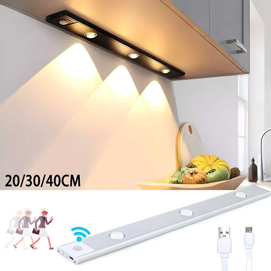 Wireless USB Rechargeable LED PIR Motion Sensor Light for Cabinets