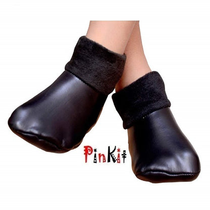 Cozy Winter Faux Leather Socks for Women - Thick & Warm (Single Pair)